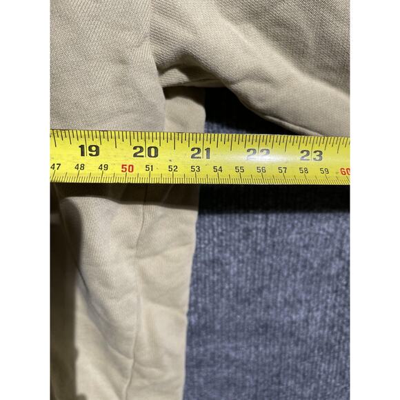 Natural Greens Hoodie Mens XL Tan Beige Pullover Graphic Smiley Sun Made in USA - Picture 3 of 9